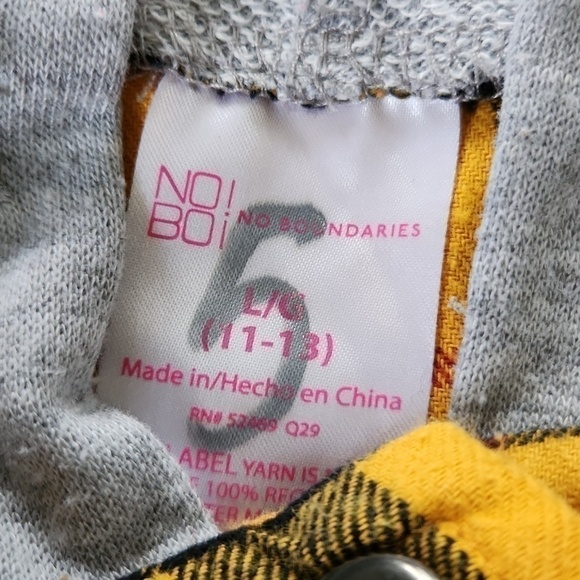 Yellow Black Jacket with hoodie Shacket Flannel - Picture 4 of 8